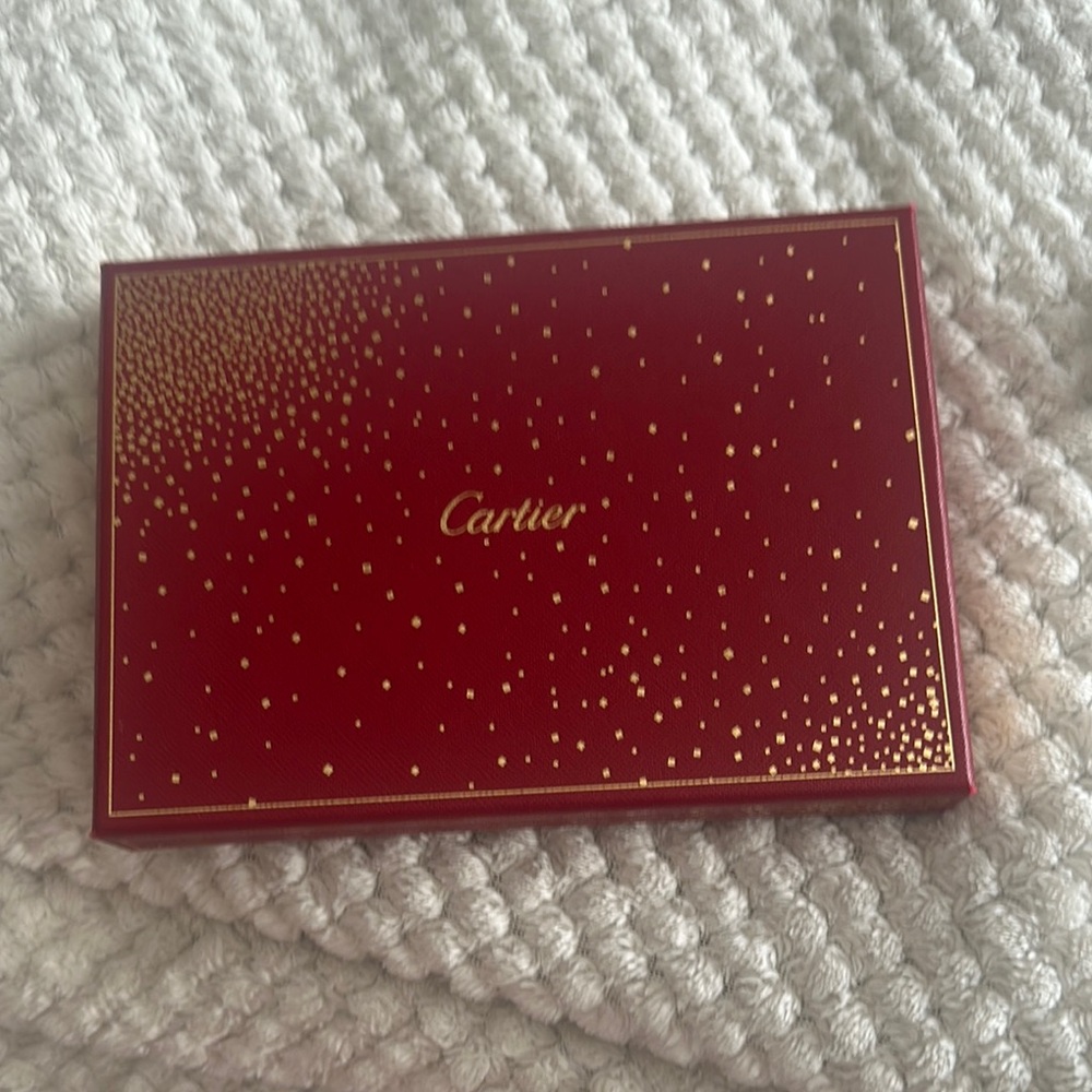 Cartier Red Box with Gold Detailing